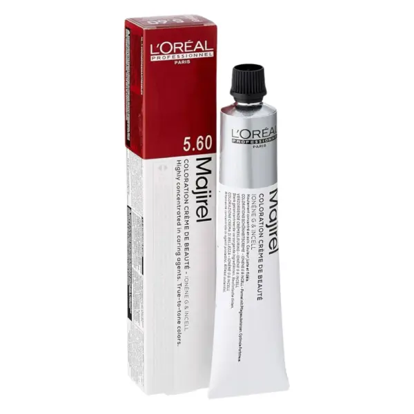 Loreal Crema Colorante Majirel 50ml - 560 Castaño Claro Rojizo Intenso - Imagen 1